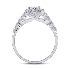 2 CTW-DIA ANA M 3/4CT-CPR BRIDAL SETS SINGLE HALO