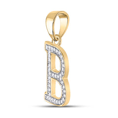 1/12CTW-DIA P1P2 LADIES INITIAL "B" PENDANT