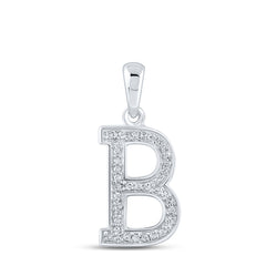 1/12CTW-DIA P1P2 LADIES INITIAL "B" PENDANT