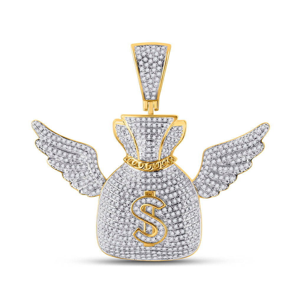 1 1/2CTW-DIA P1P2 MONEY BAG PENDANT