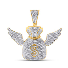 1 1/2CTW-DIA P1P2 MONEY BAG PENDANT