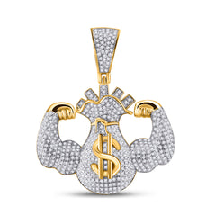1 1/3CTW-DIA P1P2 MONEY BAG PENDANT