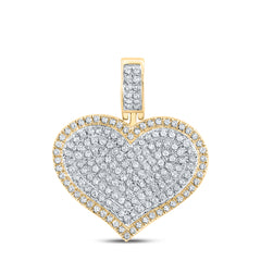 1/2CTW-DIA P1P2 HEART MENS CHARM