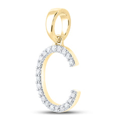 1/5CT-DIA CN LADIES INITIAL "C" PENDANT