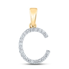 1/5CT-DIA CN LADIES INITIAL "C" PENDANT