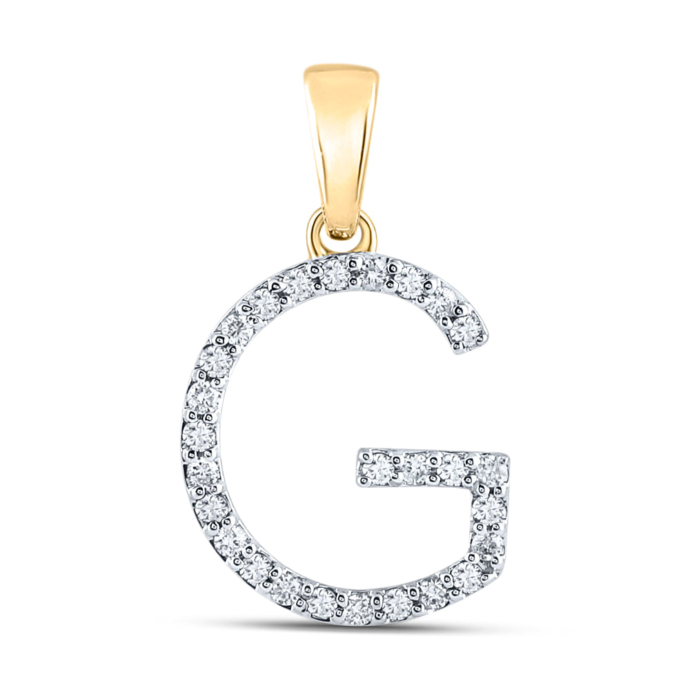 1/5CT-DIA CN LADIES INITIAL "G" PENDANT