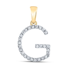 1/5CT-DIA CN LADIES INITIAL "G" PENDANT