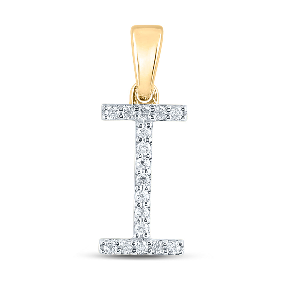 1/8CT-DIA CN LADIES INITIAL "I" PENDANT