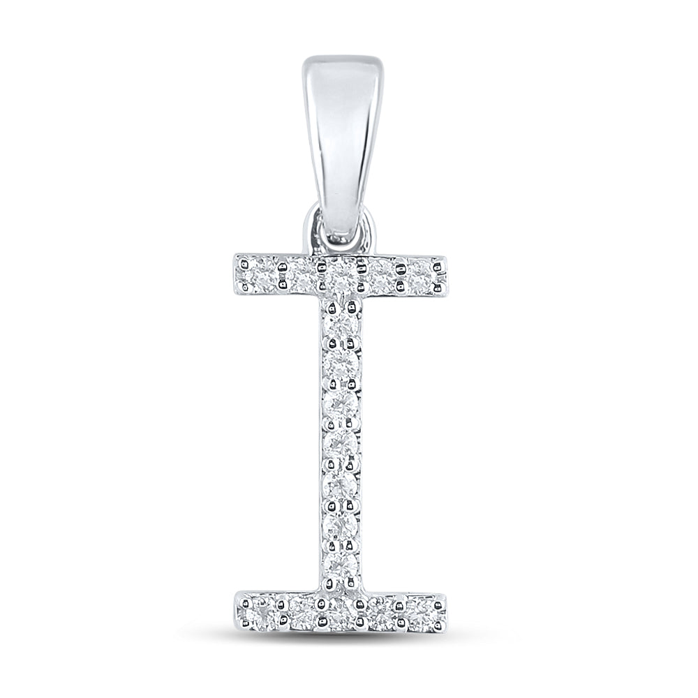 1/8CT-DIA CN LADIES INITIAL "I" PENDANT