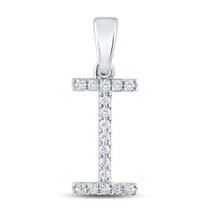 1/8CT-DIA CN LADIES INITIAL "I" PENDANT