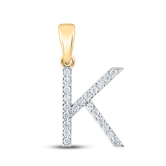 1/6CT-DIA CN LADIES INITIAL "K" PENDANT