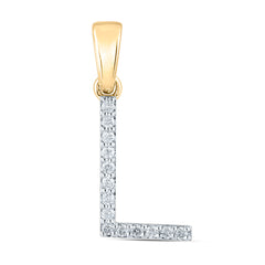 1/8CT-DIA CN LADIES INITIAL "L" PENDANT