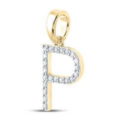 1/6CT-DIA CN LADIES INITIAL "P" PENDANT