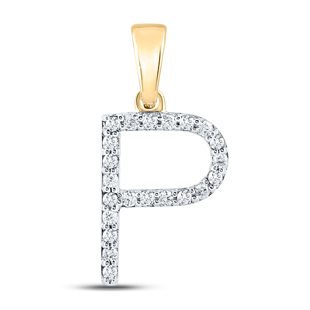 1/6CT-DIA CN LADIES INITIAL "P" PENDANT