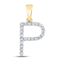 1/6CT-DIA CN LADIES INITIAL "P" PENDANT