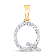1/5CT-DIA CN LADIES INITIAL "Q" PENDANT