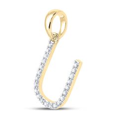 1/6CT-DIA CN LADIES INITIAL "U" PENDANT