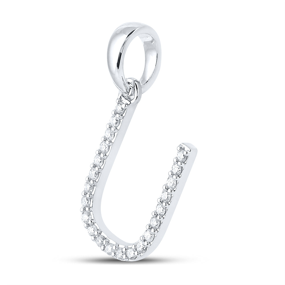 1/6CT-DIA CN LADIES INITIAL "U" PENDANT