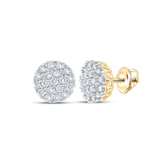 1 CTW-DIA NK ROUND EARRING
