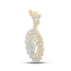 1 7/8 CT-DIA NK MENS CROWN CHARM WITH CROWN LOOP