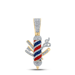 7/8CT-DIA NK BARBAR POLE MENS CHARM