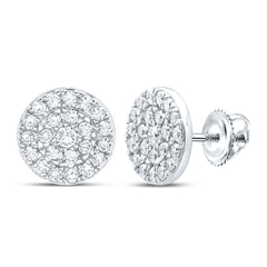 1CTW-DIA CN FASHION ROUND EARRING