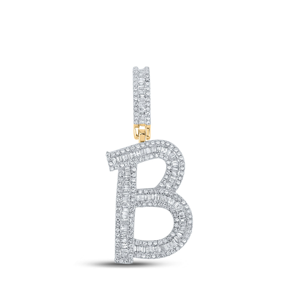 1CTW-DIA P1 INITIAL "B" MENS CHARM
