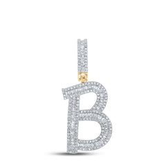 1CTW-DIA P1 INITIAL "B" MENS CHARM