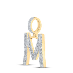 1CTW-DIA P1 INITIAL "M" MENS CHARM