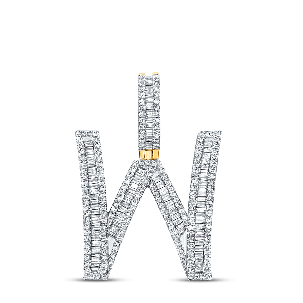 1CTW-DIA P1 INITIAL "W" MENS CHARM