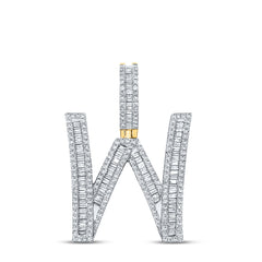 1CTW-DIA P1 INITIAL "W" MENS CHARM