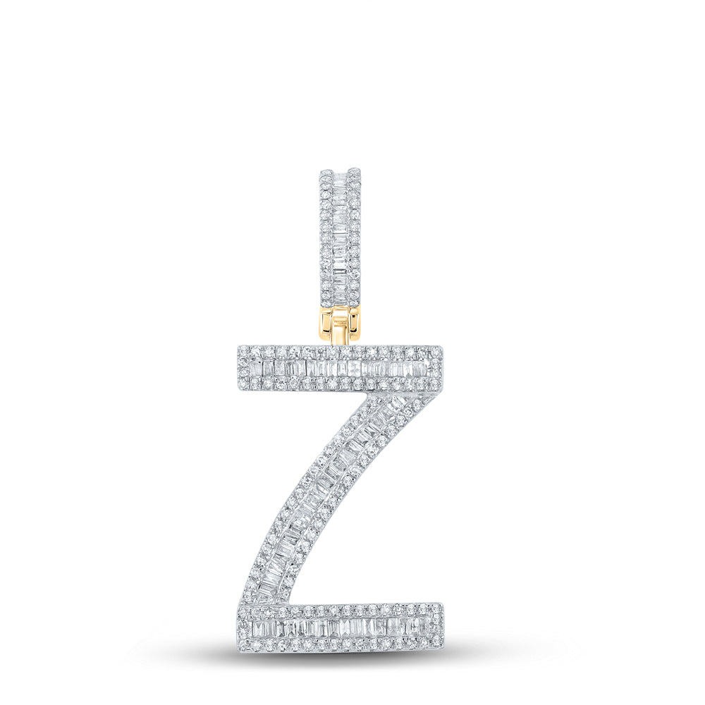 3/4CTW-DIA P1 INITIAL "Z" MENS CHARM