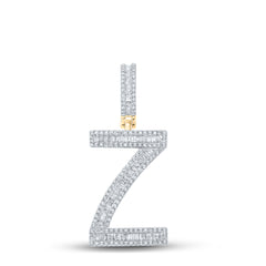 3/4CTW-DIA P1 INITIAL "Z" MENS CHARM