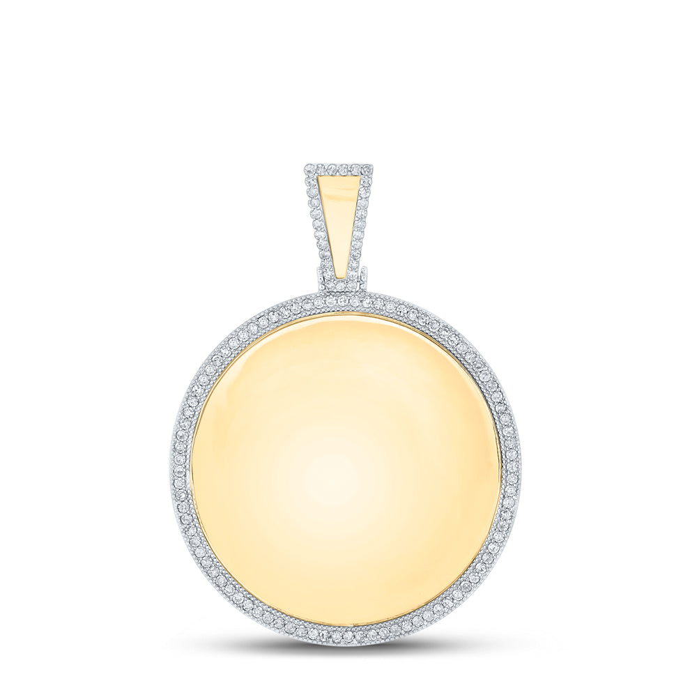 10K Yellow Gold 7/8 CTW-Natural Diamond Memory Mens Charm 11.48 Gram