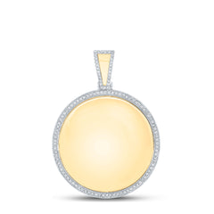 10K Yellow Gold 7/8 CTW-Natural Diamond Memory Mens Charm 11.48 Gram