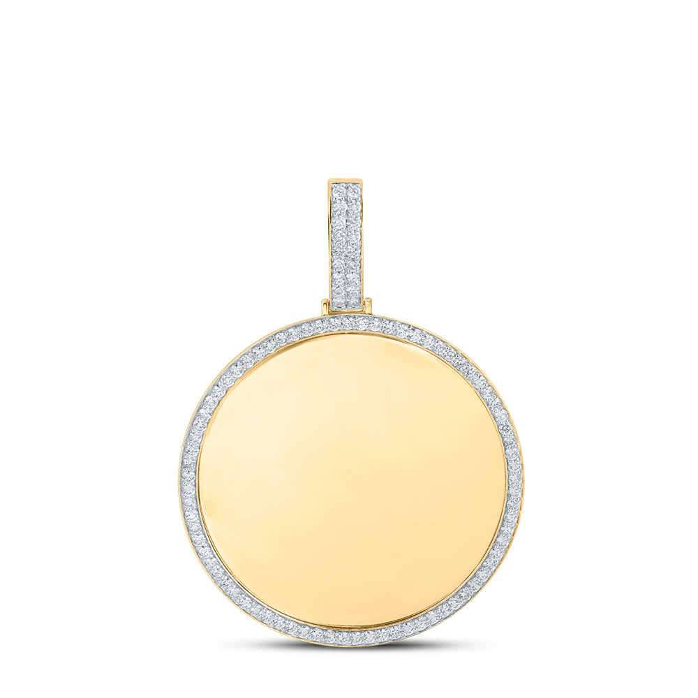 14K Yellow Gold 5 CTW-Natural Diamond Memory Mens Charm 29.52 Gram