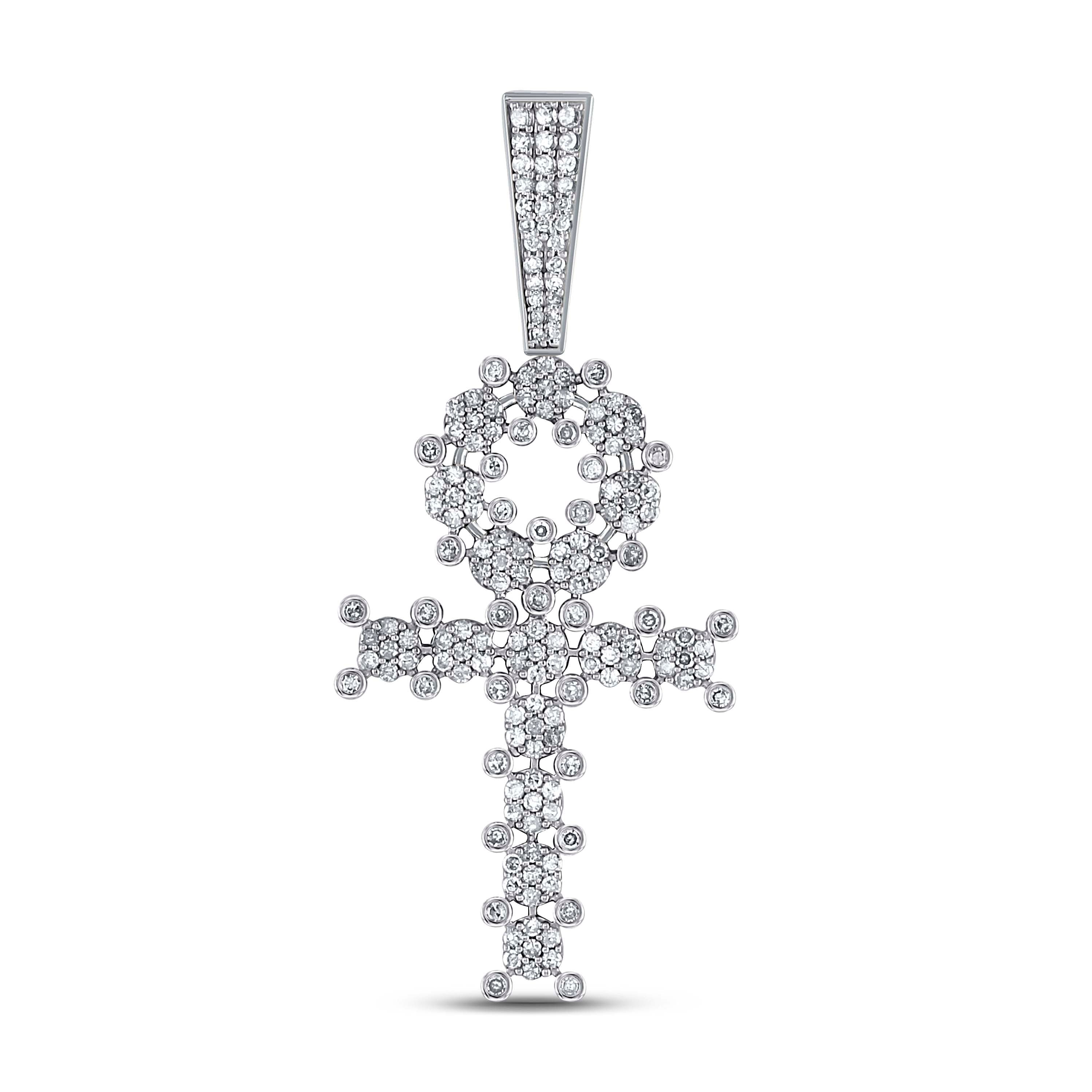 1CTW-DIA ANKH CROSS Mens CHARM