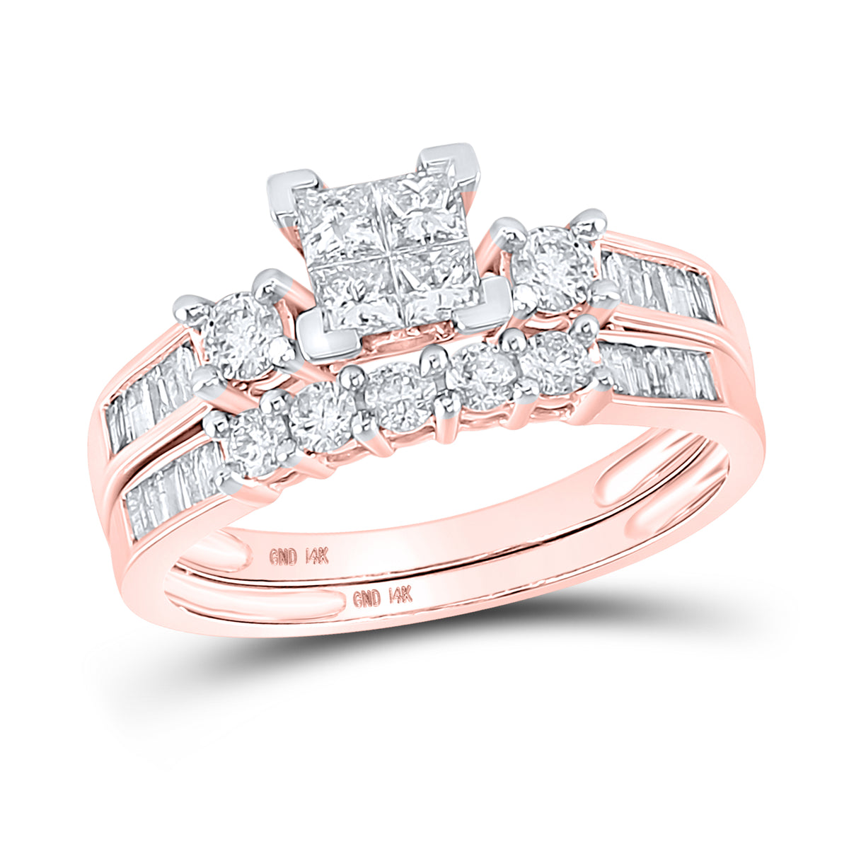 7/8CT-DIA CN TESSERA INVISIBLE BRIDAL SET