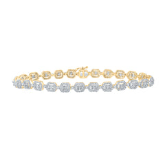 3CTW-DIA NK (5.60MM) SQUARE BAGUETTE MENS BRACELET (8.50 INCH)
