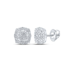 3/4CTW-DIA NK BAGUETTE FASHION OCTAGON EARRING