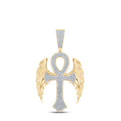 5/8CTW-DIA P1P2 CROSS MENS CHARM