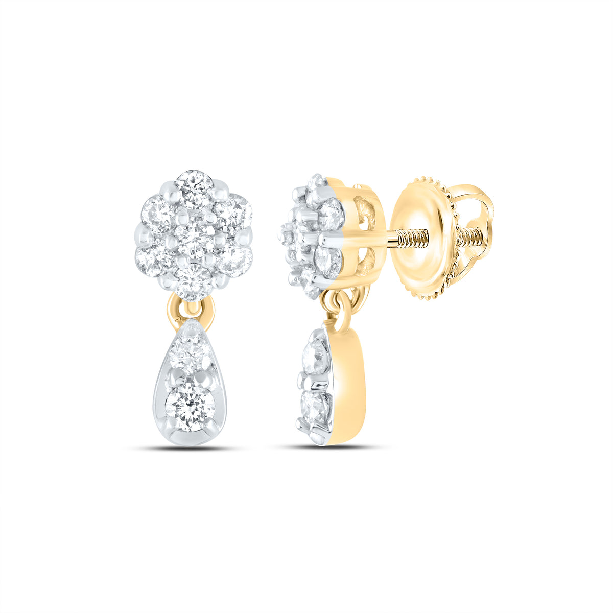 1/4CTW-DIA CN DANGLING EARRING