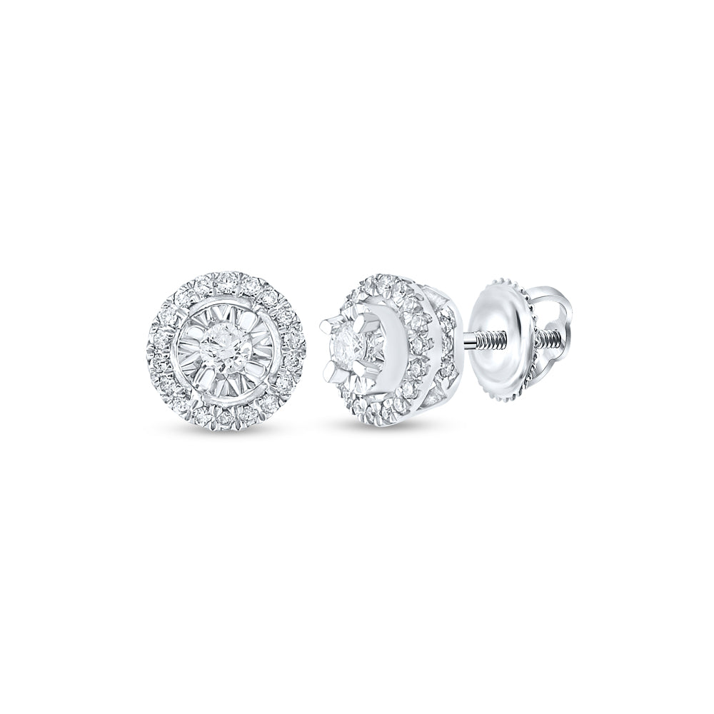 1/4CTW-DIA CN FASHION ROUND EARRING