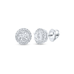 1/4CTW-DIA CN FASHION ROUND EARRING