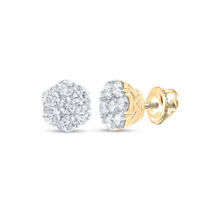 1CTW-DIA CN FASHION FLOWER EARRING