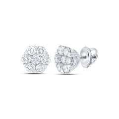 1 7/8CTW-DIA ANA M FASHION FLOWER EARRING