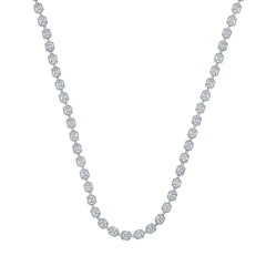 10 CTW-DIA NK (7.40MM) SQUARE BAGUETTE MENS CHAIN-24 INCH
