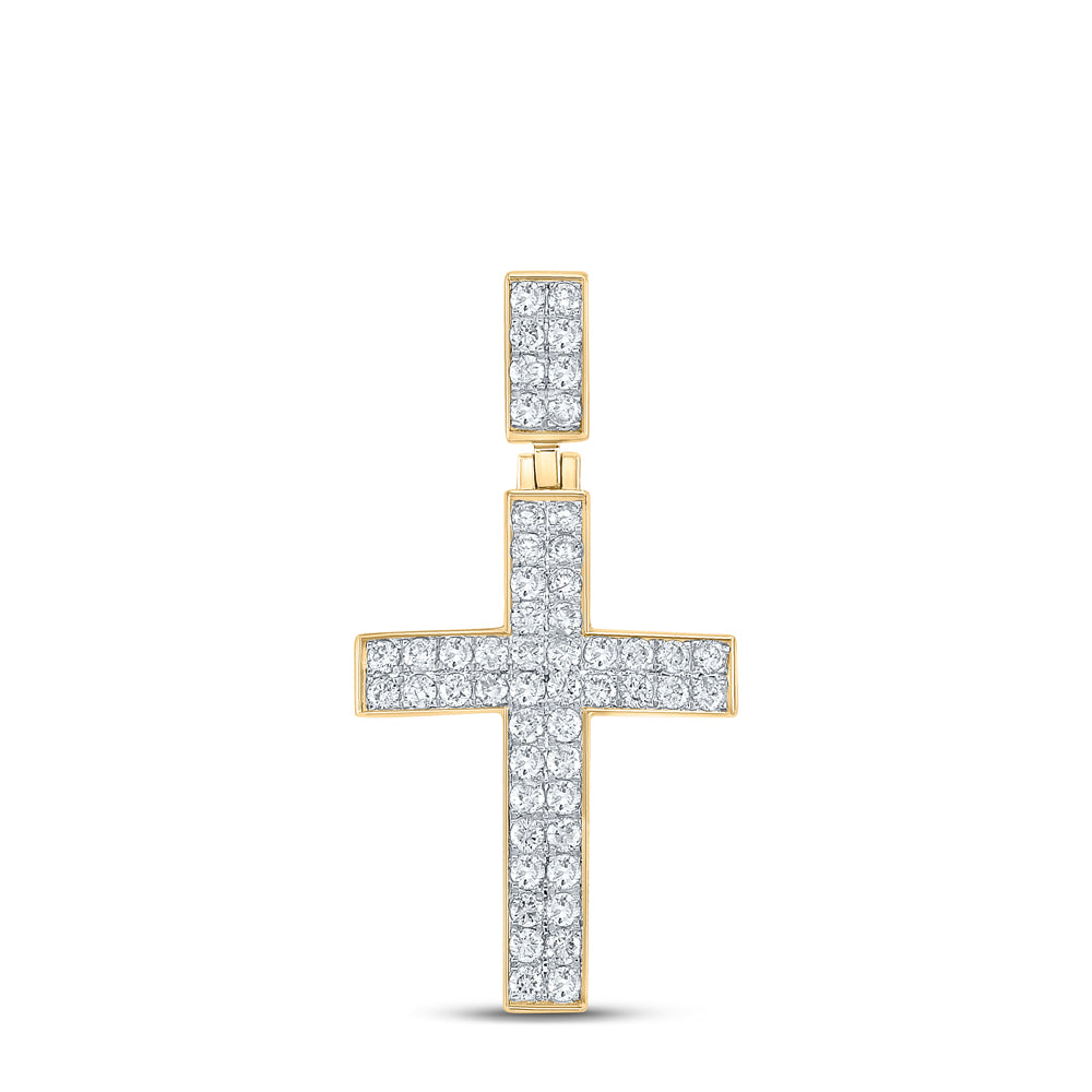 1CTW-DIA CN CROSS MENS CHARM