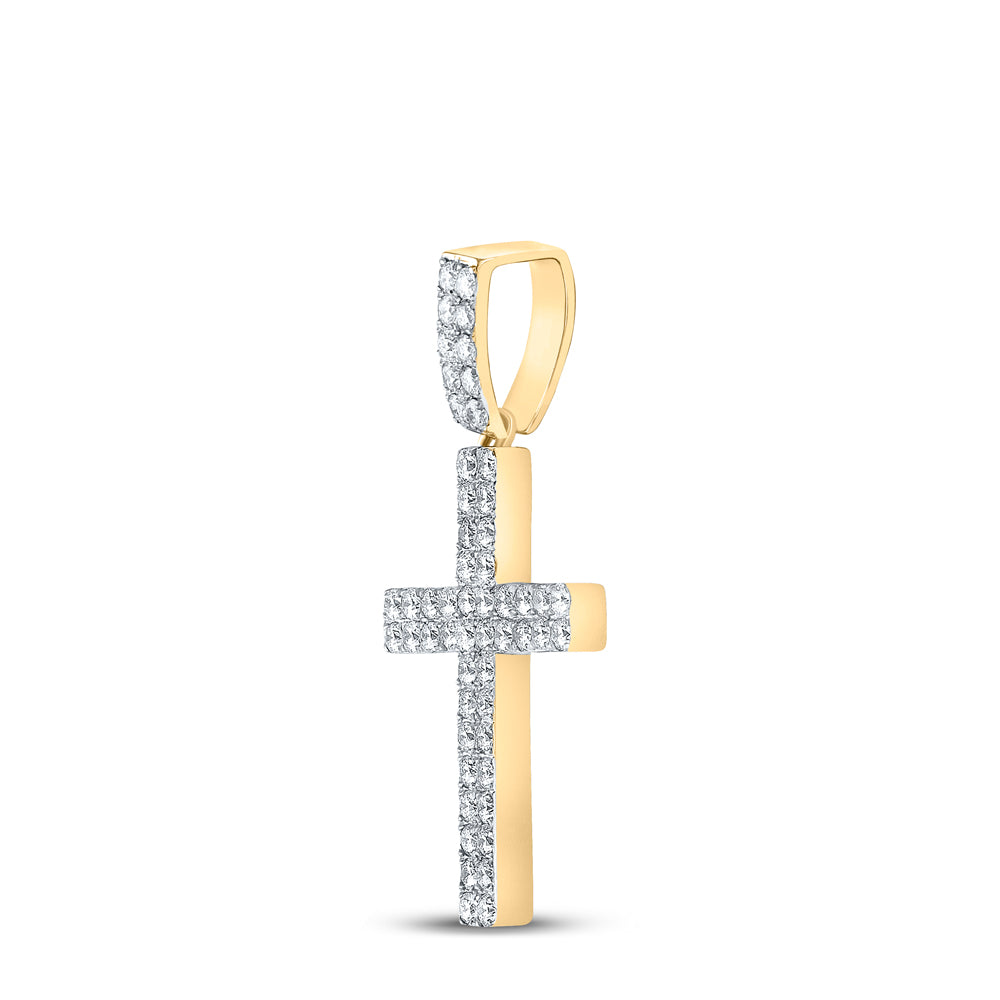1CTW-DIA CN CROSS MENS CHARM