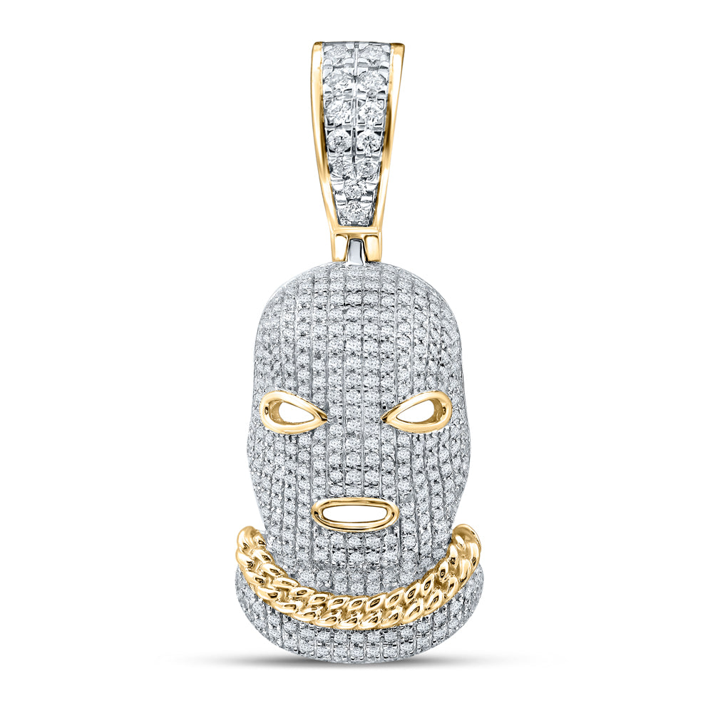 1CTW-DIA CN MASK MENS MOB CHARM